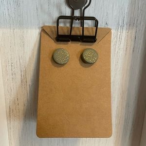 Green and gold studs